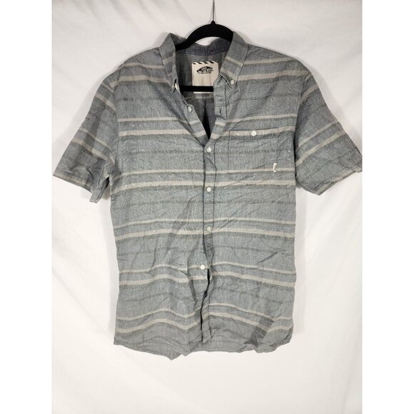 Vans Off the Wall Mens Button Down Shirt Short Sleeve Skateboard Preppy Y2K L - Picture 1 of 4